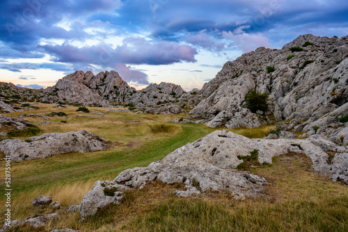 Colorful sky from the setting sun over Tulovegrede in the Croatian Velebit mountains. © Paweł