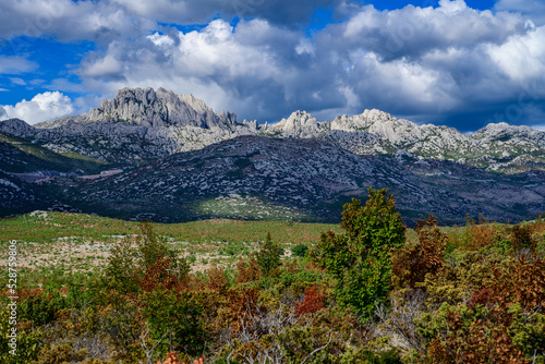 Clouds over the Velebit mountain range in Croatia