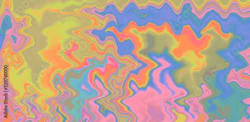 Abstract psychedelic background with colorful paint stains.