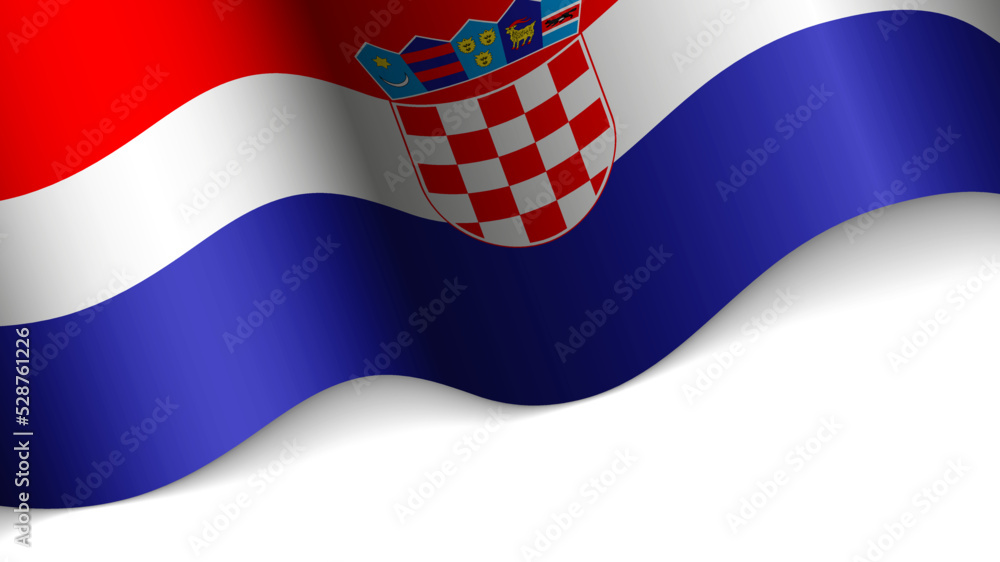 Obraz premium EPS10 Vector Patriotic heart with flag of Croatia.
