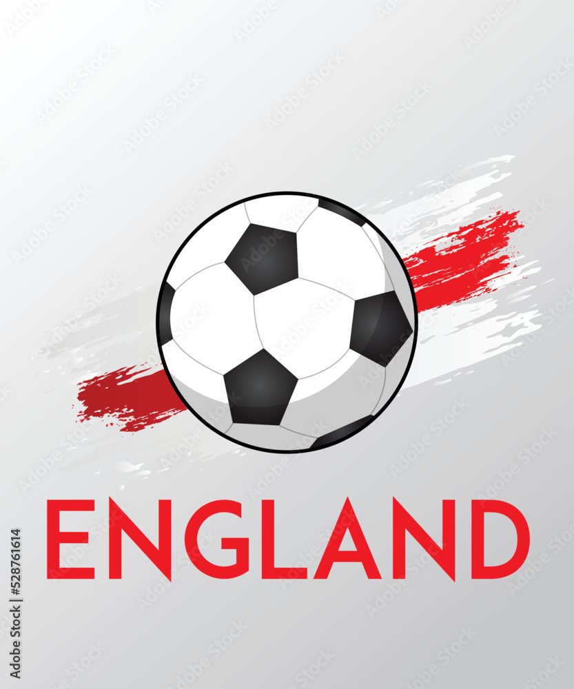 Obraz premium England flag with Brush Effect for Soccer Theme