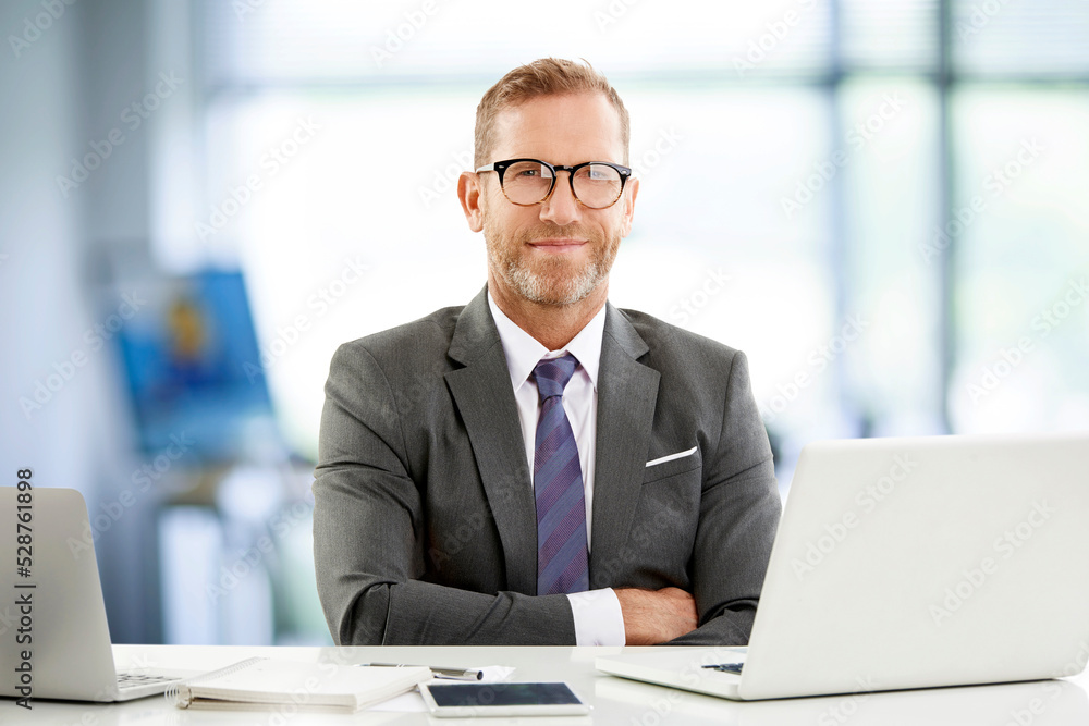 Executive businessman working at the office desk Executive businessman working at the office desk