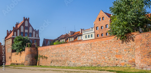 Historic surrounding city wall in Torun, Poland