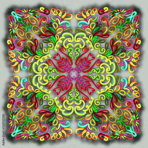 3d ornament,color pattern with shadow,modern ukrainian design,computer graphics,merry christmas!
