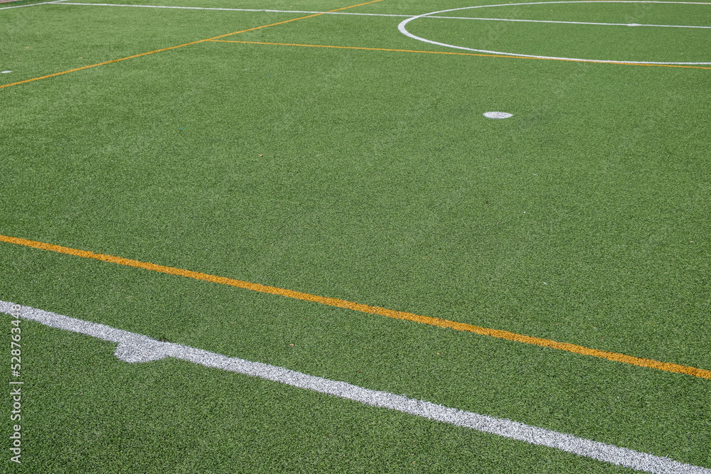 Obraz premium centre of an artificial turf soccer field