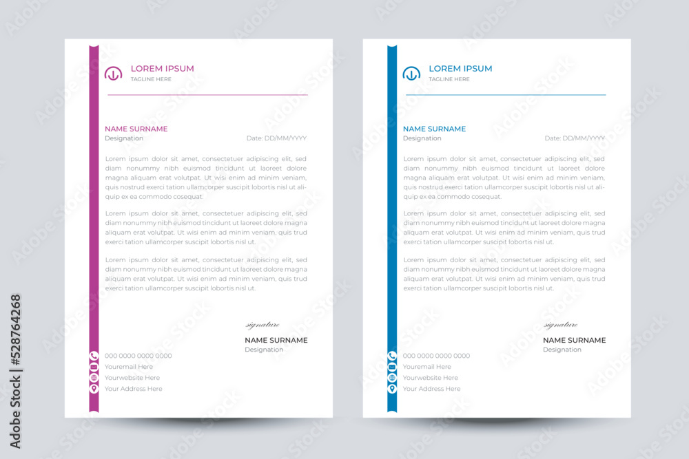 Corporate Modern Letterhead Design Template