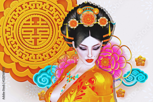 The Four Beauties of China. The most beautiful women of Chinese History and Mythology are brought to life through our exclusive digital art style. They embody Legend, Art, Fashion and Beauty!