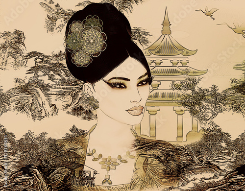 The Four Beauties of China. The most beautiful women of Chinese History and Mythology are brought to life through our exclusive digital art style. They embody Legend, Art, Fashion and Beauty!