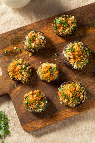 Homemade Stuffed Mushroom Appetizer