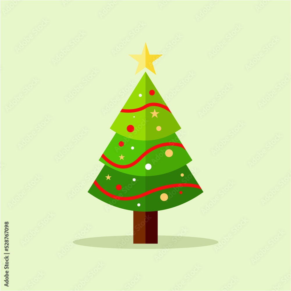 christmas tree simple vector template christmas tree simple vector template
