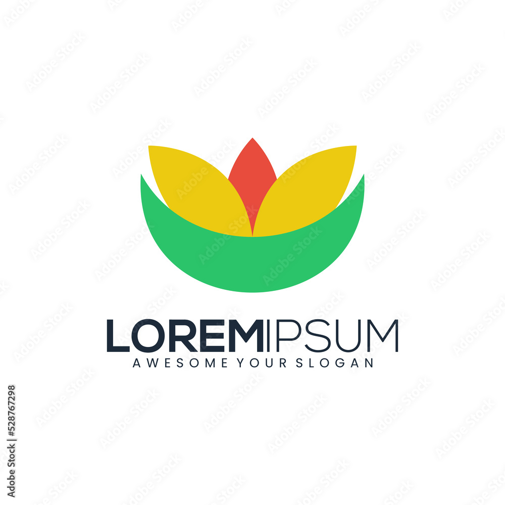 flower flat logo nature modern flower flat logo nature modern