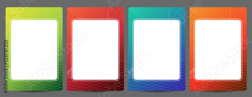 color gradient and net lined pattern texture on cards