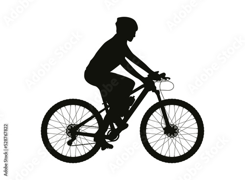 Silhouette of a cyclist - Silhueta de ciclista MTB photo
