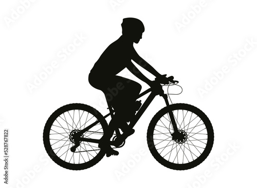 Silhouette of a cyclist - Silhueta de ciclista MTB
