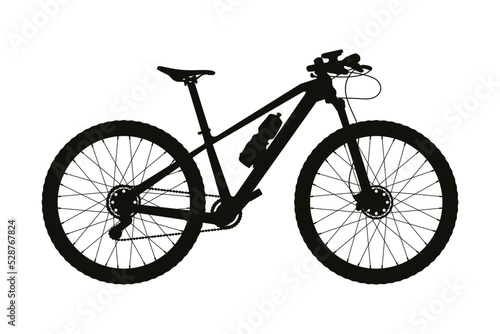 Silhouette of a MTB bike - Silhueta de uma bike MTB