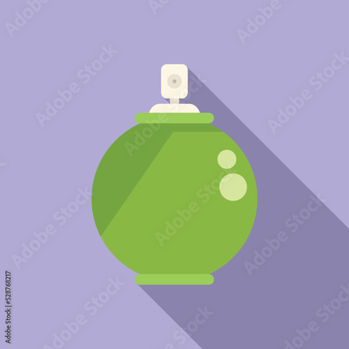 Air spray icon flat vector. Deodorant bottle. Fresh aerosol