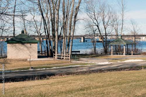 Rest Area Park Along The Fox River Trail in Green Bay, Wisconsin