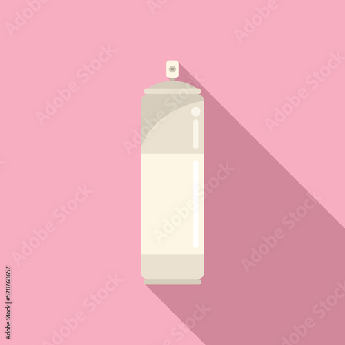 Fresh air spray icon flat vector. Aerosol bottle. Room effect