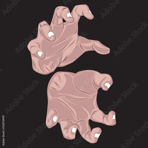 Hands in anime fighting position, anime hands.