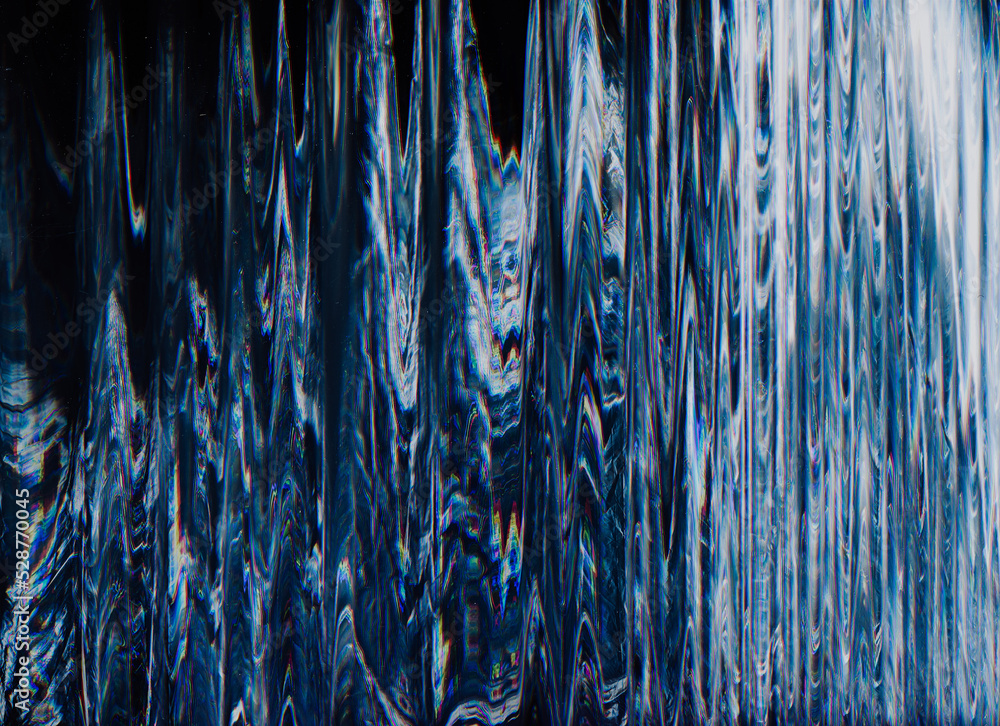 Glitch noise texture. Digital artifacts. Frequency error. Blue white ...