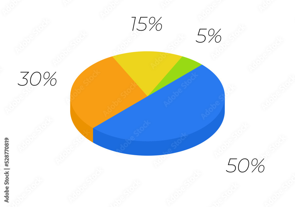 3d pie. Isometric cycle diagram for infographics in 4 parts. 3d pie. Isometric cycle diagram for infographics in 4 parts.