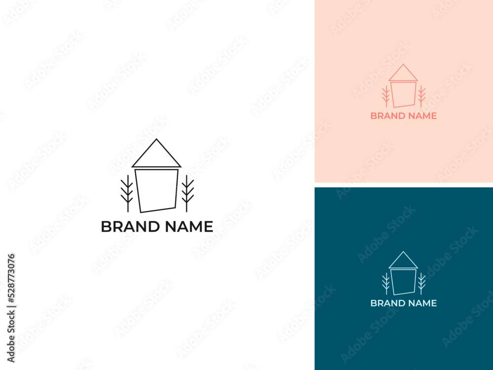 ILLUSTRATION HOUSE WITH LEAF. ECO HOME LOGO MODERN DESIGN VECTOR ILLUSTRATION HOUSE WITH LEAF. ECO HOME LOGO MODERN DESIGN VECTOR