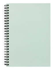 blank white spiral notebook isolated with clipping path for mockup