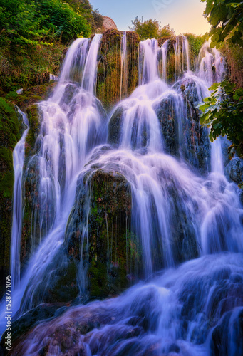 Waterfall from a spring with amazing colors