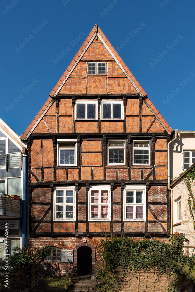 Fachwerkhaus in Buxtehude in Niedersachsen, Deutschland Fachwerkhaus in Buxtehude in Niedersachsen, Deutschland