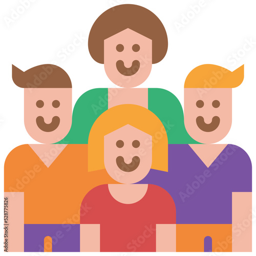 gathering flat icon