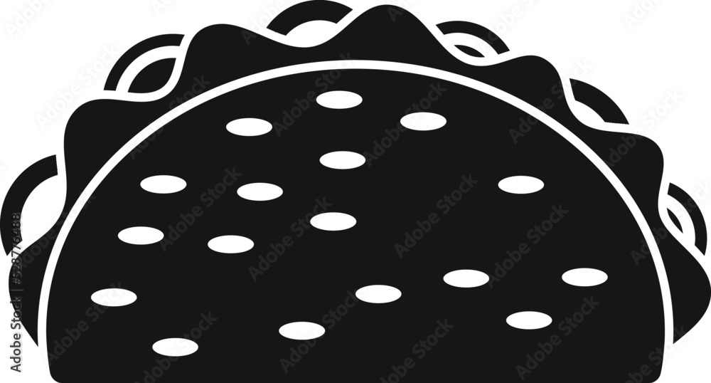 Dinner taco icon simple vector. Tacos menu. Soft menu Dinner taco icon simple vector. Tacos menu. Soft menu