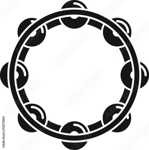 Music tambourine icon simple vector. Carnival drum. Musical sound