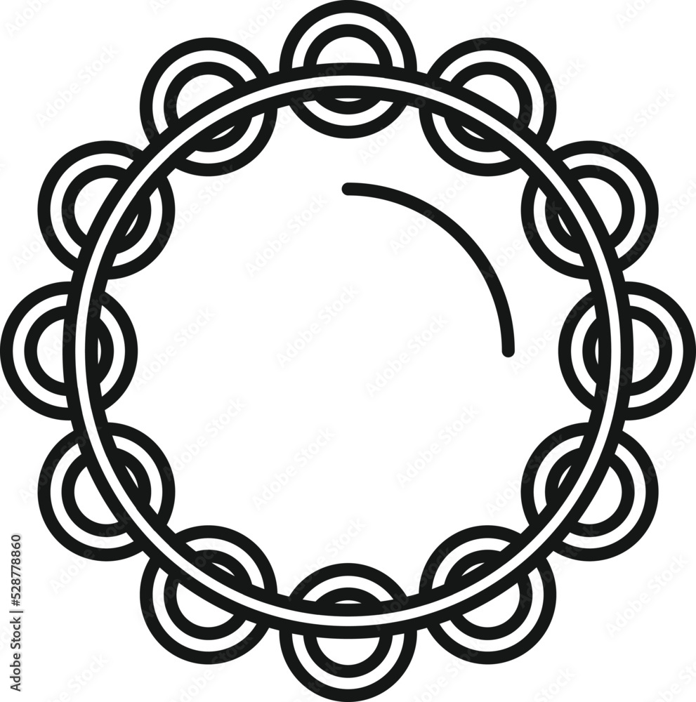 Play tambourine icon outline vector. Music samba. Musical instrument Play tambourine icon outline vector. Music samba. Musical instrument