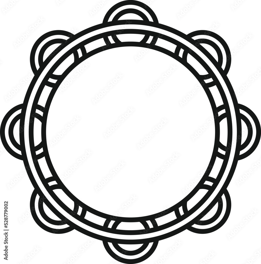 Samba tambourine icon outline vector. Music drum. Carnival instrument Samba tambourine icon outline vector. Music drum. Carnival instrument