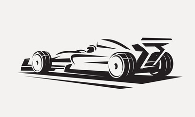 Ingelijste posters Formule 1 Gestileerd formule 1 wagen symbool  © lapencia