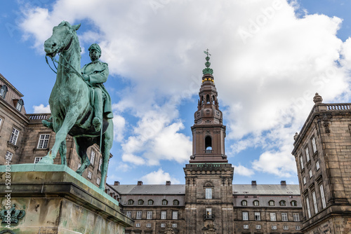 Christiansborg Palace in Copenhagen. Danish Parliament Folketinget.