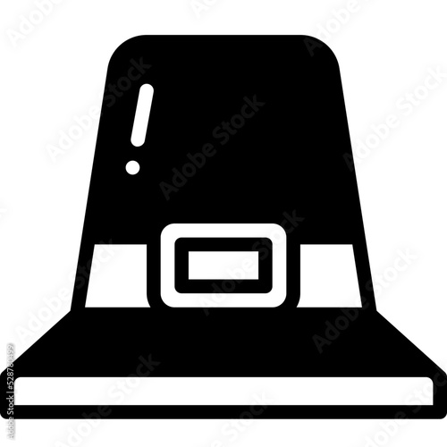 pilgrim hat solid line icon