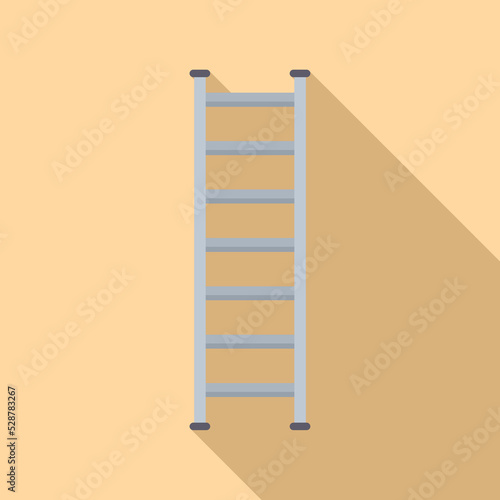 Instrument ladder icon flat vector. Step construction. Worker tool