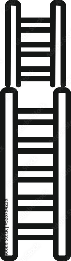 Stepladder icon outline vector. Construction stand. Portable tool Stepladder icon outline vector. Construction stand. Portable tool