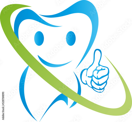 Zahn mit Lächeln, Hand, Logo, Zahn, Icon