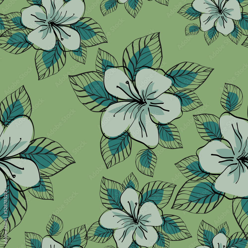 Beautiful paper art seamless pattern with flowers. Summer vector illustration. Spring floral vector illustration.Design element. Beautiful paper art seamless pattern with flowers. Summer vector illustration. Spring floral vector illustration.Design element.