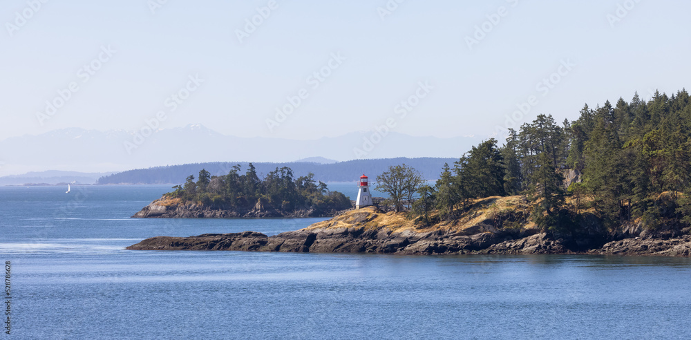 Canadian Landscape by the ocean and mountains. Summer Season. Gulf Islands near Vancouver Island, British Columbia, Canada. Canadian Landscape. Canadian Landscape by the ocean and mountains. Summer Season. Gulf Islands near Vancouver Island, British Columbia, Canada. Canadian Landscape.