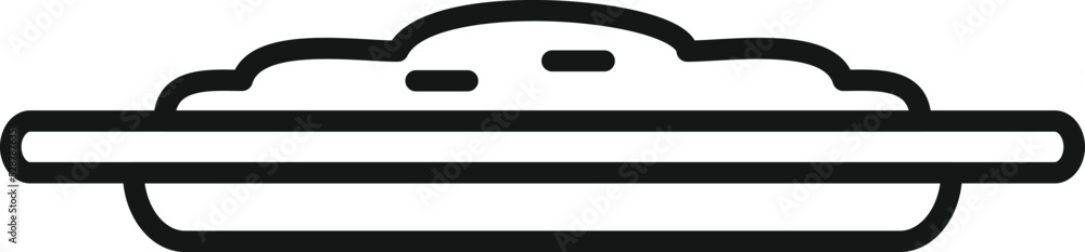 Celery mash potato icon flat vector. Boiled food. Meal cream Celery mash potato icon flat vector. Boiled food. Meal cream