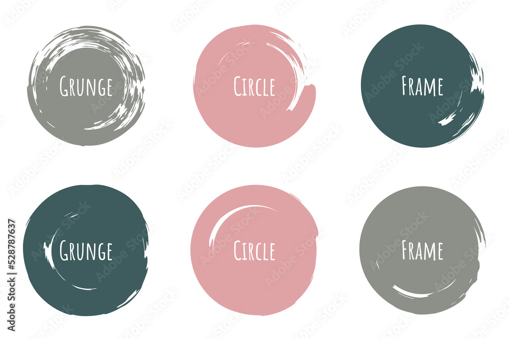 Circle brush stroke, hand drawn paint frame for design logo, banner, card. Vector Circle brush stroke, hand drawn paint frame for design logo, banner, card. Vector