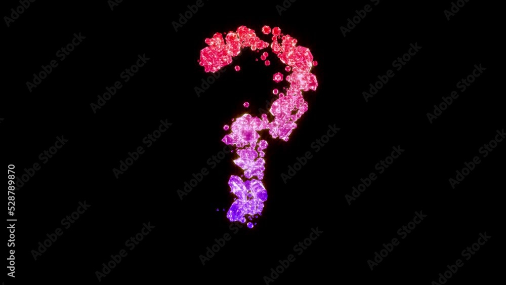 fancy red and pink luxury gems alphabet - question mark, isolated - loop video fancy red and pink luxury gems alphabet - question mark, isolated - loop video