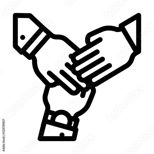 trust business ethics line icon vector. trust business ethics sign. isolated contour symbol black illustration