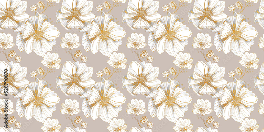 White floral textures for background and surface designs. Seamless floral background. White floral textures for background and surface designs. Seamless floral background.