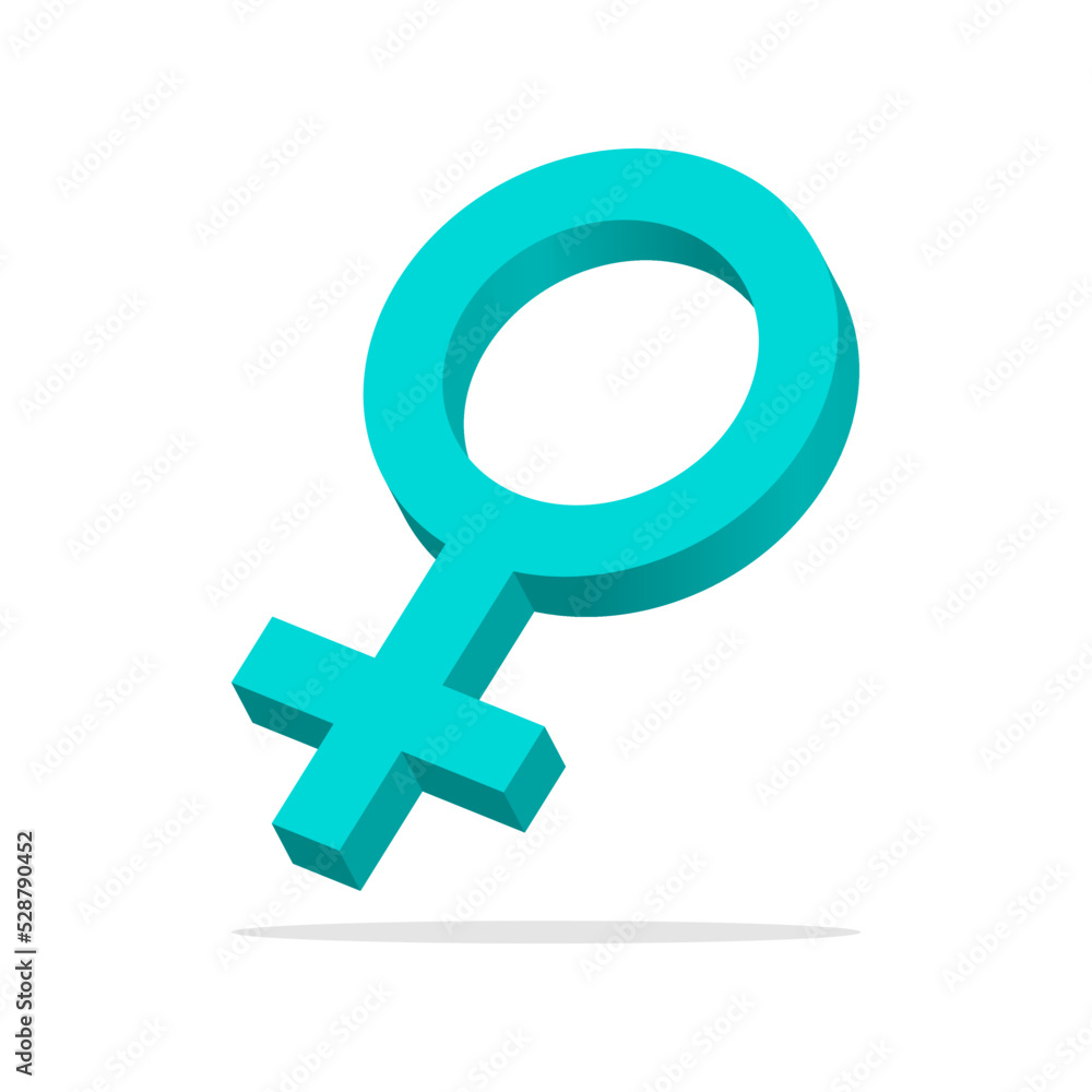 Female Gender Female Sex 3d Icon Venus Symbol Circle With A Cross