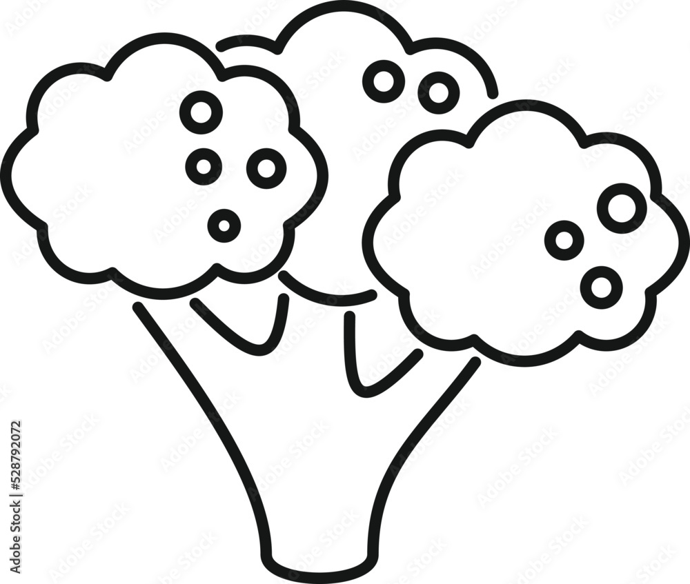 Broccoli cabbage icon outline vector. Brocoli food. Vegetable plant Broccoli cabbage icon outline vector. Brocoli food. Vegetable plant