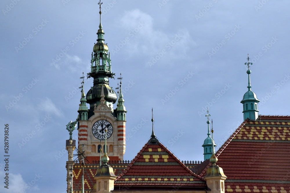 Obraz premium Turm des Bahnhofs in Danzig